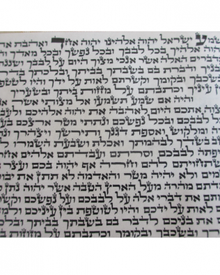 Parchment of Mezuza Size 60